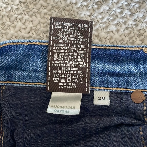 7 For All Mankind The Skinny Mid Rise Medium Wash - Picture 5 of 6